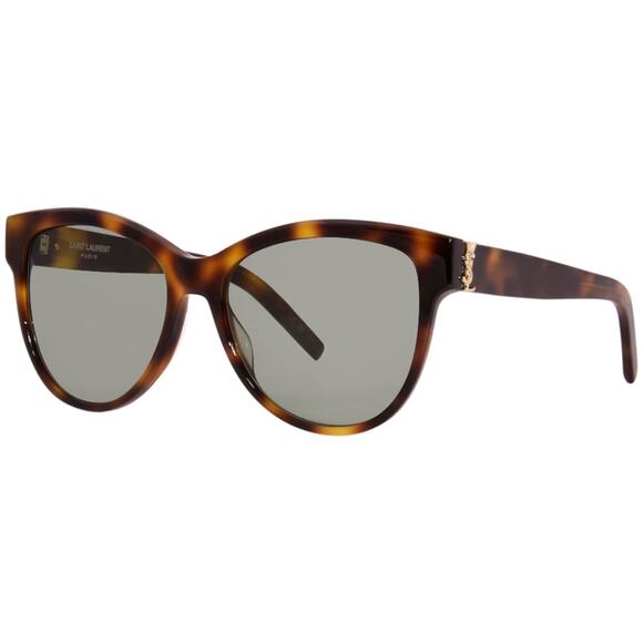 Saint Laurent YSL Designer Cat Eye Sunglasses Tortoise Smoke Lens SL-M105 main image 7